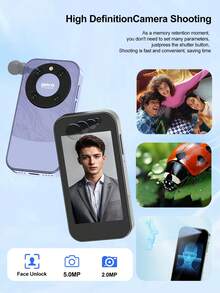 Điện thoại mini SERVO KING9000 4G LTE mạng di động, 2 SIM chờ, màn hình HD 3.0 inch, Android 10.0, RAM 2GB, ROM 16GB, pin 2000mAh, nhận diện khuôn mặt, camera 5.0MP - màu xanh lá - Xem 9