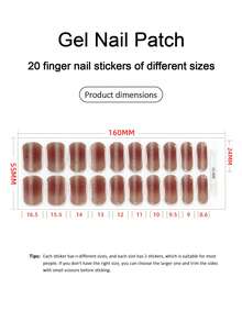 Nail Stickers Color Gradient DIY Self Adhesive DIY Art Decals Strips Manicure Decorations Suitable For Home, Workplace, Outdoor Travel, Gift Giving, Salon - Coral Pink - View 3