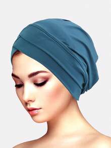 3pcs Women's Double Crossed Stretchy Beanie Hats, Base Layer Hat Scarf Headgear, Suitable For Daily Use Sleep Bonnet,Holiday,Festival - Multicolor - View 33