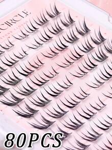 Glue-Free 10-Row 9-14mm C-Curl False Eyelashes, Large Capacity Lightweight Upgraded Lashes, Long-Lasting Lifted Shape, Soft & Comfortable Wear, Natural Fluffy Look For Daily Eye Makeup - C - View 4