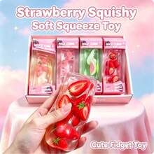 Squishy - Potongan Buah Ultra-Transparan - 1 buah - Lentur - Balok Susun Buah Stroberi - Pereda Kecemasan - Mengembang Perlahan - Mainan Penghilang Stres - Detail Potongan Buah Tertanam - Mainan Genggam Lucu - Hadiah Terbaik - MultiWarna - View 6