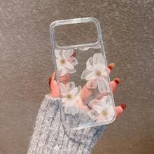 Epoxy Gold Foil Flower Phone Case Compatible With IPhone 18 Pro Max/18 Pro/18/17 Pro Max/17 Pro/17 Air/17/16 Pro Max/16/16 Pro/16 Plus/15/15 Pro Max/15 Pro/15 Plus/11/12/13/14 Pro Max/XS/XR/11 Pro/11 Pro Max/12 Pro/12 Pro Max/13 Pro/13 Pro Max/7 Plus/14 Pro/14 Pro Max/14 Plus/7 Plus/8 Plus/8/SE2 Soft Shell Minimalist Creative - Clear - View 5