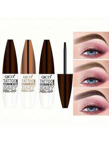 Waterproof Semi-Permanent Eyebrow Tint Gel - Eyebrow Tattoo Ink, Long-Lasting And Smudge-Proof, Suitable For All Light Beige Skin Tones. Peel-Off Eyebrow Gel, Matte Finish, Long-Lasting Waterproof, Semi-Permanent Dye, Fast-Acting, Easy To Apply And Color, Twist-Off Design For Easy Cleaning, Pocket-Sized For Travel Convenience, Suitable For Music Festivals, Parties, Easter And Holiday Gifts - Multicolor - View 7
