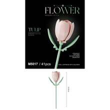 Building Block Floral Set, DIY Floral Decoration Kit, Suitable For Desk Decor And Room Accessories - Perfect Gift Idea - Multicolor - View 8