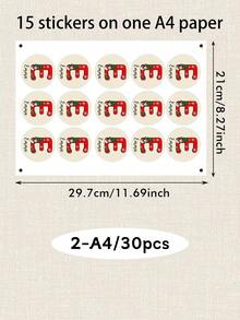 LICVIC 客製化聖誕姓名貼紙，個性化 A-Z 字母禮物標籤，節慶雪人假期風格，客製化首字母聖誕貼紙，適用於禮物包裝、可自訂姓名標籤、禮物裝飾、聖誕卡片、假期禮物，圓形貼紙 - 風格A - 查看 11