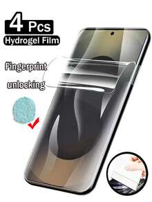 4 Buah Pelindung Layar Hydrogel Full Cover Kompatibel dengan Galaxy Perlindungan Penuh Pemasangan Mudah Definisi Tinggi Jernih, Bebas Gelembung, Tahan Gores dan Pecah Film Hydrogel Pelindung Layar Lembut (Bukan Kaca Tempered) - Clear - View 30