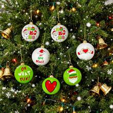 The Grinch 1set Christmas Ball Decorative Pendant, Christmas Tree Pendant, Decorative Ball, Shopping Mall Window Hanging Decoration - Multicolor - View 4