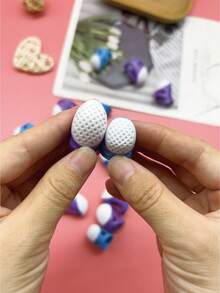 2pcs Soft Silicone Sewing Thimbles, Breathable Finger Protection Design, Elastic Fit For Different Finger Sizes, Suitable For Needlework, Embroidery, Cross Stitch, Patchwork, Mending And Other Home DIY Sewing - Silicone Thimble - View 8