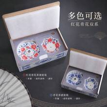 Cross-Border Funnel-Shaped Blue And White Porcelain Umbrella-Shaped Filter, Chinese Tea Art Decoration, Creative Ceramic Rotating Ornament For Living Room - Blue and White Porcelain Umbrella Tea Strainer - View 12