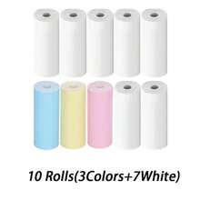 5/10 Rolls 57*25mm Thermal Paper Rolls, BPA‑Free Mini Pocket Printer Refill Paper, Clear Printing For Mistake Notes Memo Photo, Compatible With Paperang Mini Thermal Printer, Back To School School Supplies - 57 X 25 mm - View 10