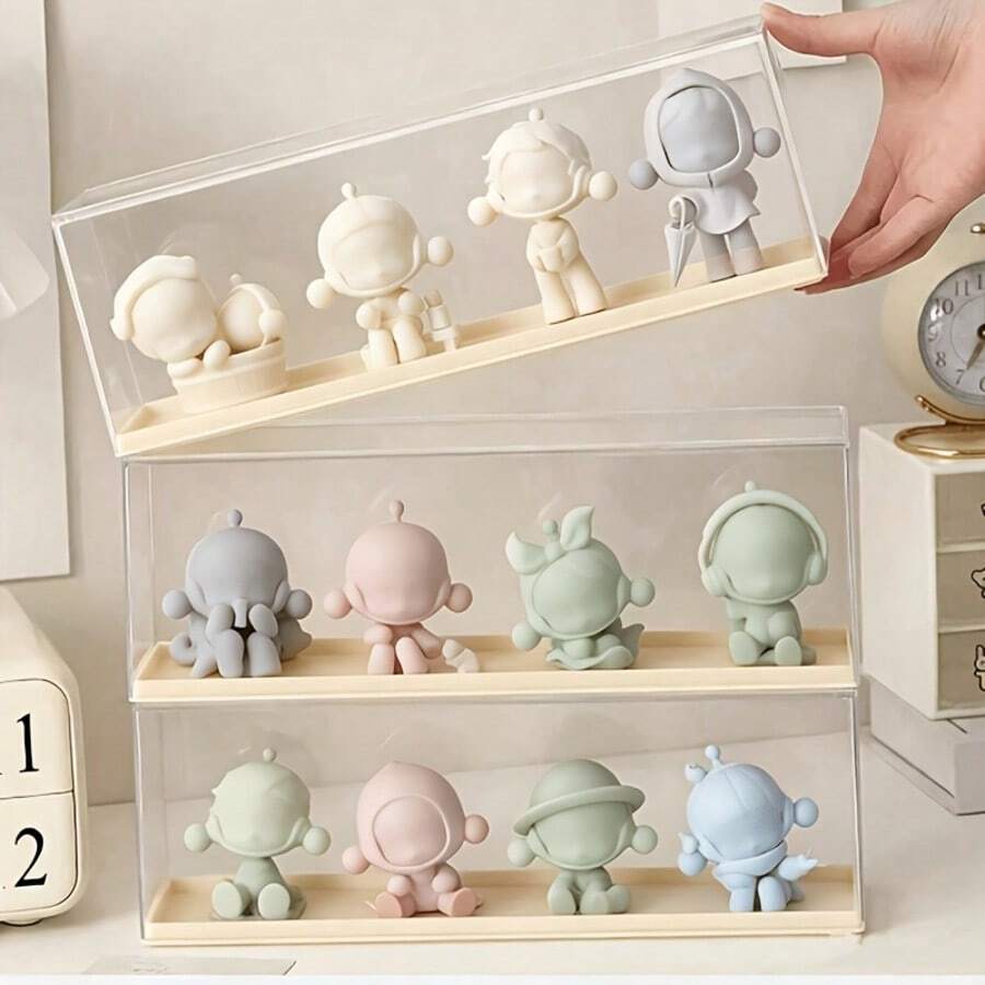 1pc Transparent Acrylic Storage Box, Suitable For Organizing And Displaying Figurines, Decorations, Miniature Models, Collectibles And Model Kits, Ideal Choice For Home Storage And Display - Multicolor - View 1