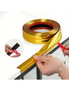 1 Roll 2cm X 3m Self-Adhesive Decorative Edge Tape, PVC Wall Trim, For Tile Edges And Corner Decoration - A - View 3