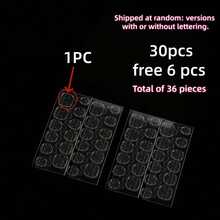 30pcs Breathable Double-Sided Adhesive Stickers, Suitable For Nail Jelly Glue, DIY Nail Stickers, Nail Art Tools - Clear - View 10