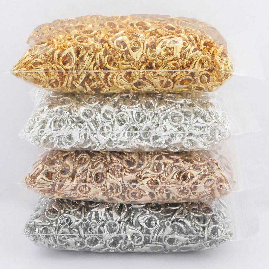 100pcs Random Mixed Color Lobster Clasp, Suitable For DIY Phone Chain End Clasp, Jewelry Clasp, Necklace, Bracelet, Anklet, Jewelry Making, Keychain, Bag Pendant, Accessory Making Material, DIY Jewelry Making Parts - Lobster Claw Clasp - View 1