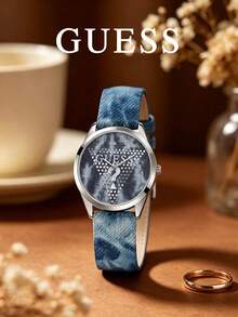 GUESS Women's Quartz Watch With Full Rhinestone Triangular Dial, Rose Gold Milanese Mesh Band, Luxury Party Wristwatch - one-size - View 12