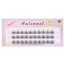 30pcs Cluster False Eyelashes, Fox Cat Eye Style, Natural Makeup Look, Suitable For Cosplay And Anime Style, Fluffy And Delicate, Single Strand Natural Long Faux Mink Fur Feel, Dense And Fine False Eyelashes - D - View 7