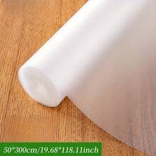 1 Roll Kitchen Cabinet Refrigerator Mat, Waterproof And Oil-Proof, EVA Material Plastic Drawer Liner, Non-Stick Refrigerator Mat, Suitable For School, Office, Home, Travel, Back To School Supplies - A - View 3