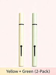2-In-1 Dual-Ended Portable Lip Brush + Silicone Brush Head With Cap Makeup Brush For Lipstick, Lip Gloss, Lip Glaze, Convenient And Easy To Store, Simple Operation Suitable For Beginners - Multicolor - View 12