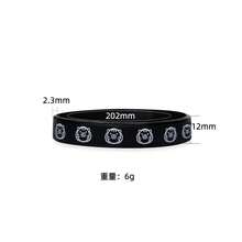 2pcs/Set Minimalist Men's Zodiac Silicone Bracelet - Zodiac Rabbit Black+White - View 4