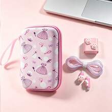 6pcs Cute Cat Paw Charger Data Cable Protection Set With Cartoon Print EVA Hard Shell Storage Bag, Laser Spiral Data Cable Anti-Break Protection Rope, Creative Girly Style Charging Head Protective Case, Portable Digital Accessories Storage Box, Compatible With Apple 18/20W Fast Charging Protection Storage, Shockproof And Anti-Drop, Highly Attractive Data Cable Protection Combination For Gift And Personal Use - Multicolor - View 12