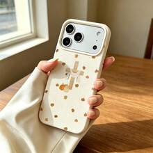 TPU Material Cross & Pumpkin Warm Autumn Pattern Phone Case Compatible With IPhone 17 Pro Max/17/16 Pro Max/15/13/12/11/ S20 FE/A15/S24/A55/ Note 11/Note 12/Note 13 Pro Full Coverage Shockproof Soft Shell Protective Cover - White - View 2