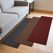 Durable Non-Slip Striped Floor Mat, Easy To Clean, Indoor/Outdoor Use, Red, Brown, Gray Striped Options, Multiple Sizes Available - Multicolor - View 12