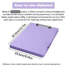 2pcs Set: 1pc Multi-Function Flip Cover File Box, Universal Office & Student Document Storage Tool + 1 Roll Gold Foil Washi Tape - Flip Folder - View 7