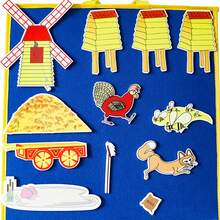 Quixorblex 12Pcs/Set Felt Storytelling Props – "Mother Hen Rose Takes A Walk" , Family Interaction & Reward Props, Lottery Activity Prizes, Creative Classroom & Youth Enlightenment Teaching Tools, Suitable For Families, Schools & Early Education Activities - Multicolor - View 9
