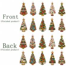 10 Pcs/Set 5D DIY Diamond Painting Christmas Decoration Set - Christmas Ornaments, Featuring A Christmas Tree Pattern, Suitable For Holiday Decoration And Handicraft Making, Christmas Decorations, Christmas Handicrafts - Christmas Tree - View 4