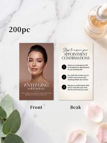 200/500/1000pcs Kartu Nama Bisnis Salon Kecantikan Kustom dengan Kode QR, Kartu Nama Informasi Media Sosial dengan Foto dan Teks Kustom, Kartu Nama Bisnis Kecil yang Dapat Diedit untuk Seniman Bulu Mata, Klinik Kecantikan, Studio, Perlengkapan Kantor - MultiWarna - View 12