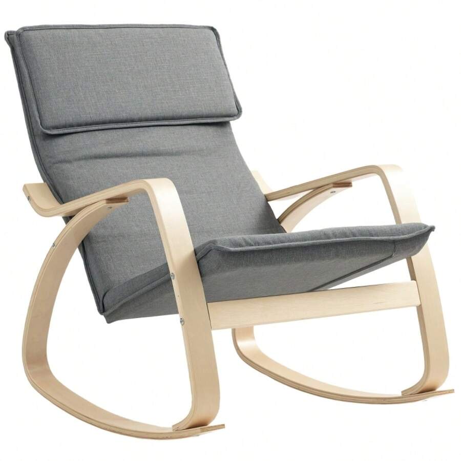 Comfortable Relax Rocking Chair, Upholstered Lounge Chair Recliner With High Back And Headrest Living Room, Bedroom, On-Site - 1 - View 1
