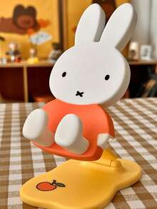 Official Authorized Miffy Foldable Phone Stand Blind Box, Cute Rabbit Character Phone Holder, ABS And Silicone Material Foldable Phone Stand, Cute Style Desktop Phone Holder, Portable Adjustable Smartphone Stand, 1 Random - Multicolor - View 7