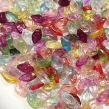 120pcs Multicolor Golden‑Fleck Leaf‑Shaped Acrylic Through‑Hole Loose Beads For DIY Bracelets, Phone Charms, Keychains Handmade Craft Supplie - Multicolor - View 12