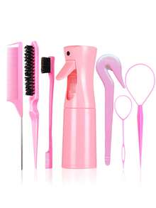 6pcs Water Sprinkler Braid Maker Set, Hair Styling Brush Kit Curling Comb - Multicolor - View 15