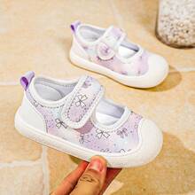 Girls Toddler Walking Shoes, Shallow-Cut Hook And Loop Infant Athletic Shoes - Mauve Purple - View 7