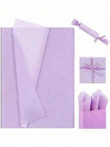 Juego de 100 hojas de papel de seda morado, papel para manualidades festivas, suministros para envolver regalos DIY, decoración para fiestas de cumpleaños y bodas, envolver ramos para el Día de la Madre, Pascua, graduación, Acción de Gracias, Halloween, Navidad, decoración de regalos de otoño - Varios estilos - Ver 4