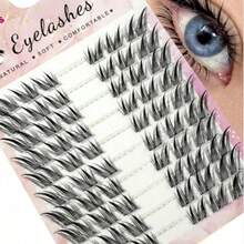Cluster False Eyelashes Fox Cat Eye Style Natural Makeup Suitable For Cosplay And Anime Style Fluffy And Delicate Single Strand Natural Long Faux Mink Hair Dense And Fine False Eyelashes - D - View 5
