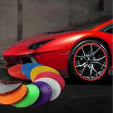 8M Universal Car Rim Protect Strip Wheel Edge Protector Car Wheel Sticker Tire Protection Care Covers Car Styling - Multicolor (8m) - View 4
