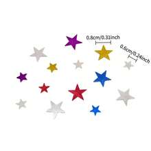 100pcs Star-Shaped Glitter Sequins, Christmas Atmosphere Decor Star Confetti, Party Tabletop Scatter Decoration Glitter - Multicolor - View 6