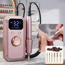 20,000 RPM Rechargeable Electric Nail File, Professional Portable Acrylic, Gel Nail And Polishing Grinder With 11 Sanding Bands, Cordless Design, Suitable For Salon And Home High-Speed Tool, Great Gift For Women - Portable - View 2