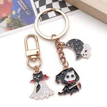 8pcs Alloy Enamel Black Skeleton Cat Halloween Pendant Jewelry Making DIY Earring Pendant Various Design Charms For Jewelry Making Bracelets Necklace - Multicolor - View 6
