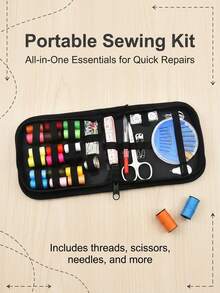Sewing Storage Box - Sewing Organizer - Sewing Storage Container - Suitable For Knitting And Crochet Supplies, Accessories And Knitting Gifts - Multi-color - View 1
