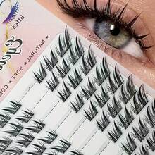 Cluster False Eyelashes Fox Cat Eye Style Natural Makeup Suitable For Cosplay And Anime Style Fluffy And Delicate Single Strand Natural Long Faux Mink Hair Dense And Fine False Eyelashes - D - View 1