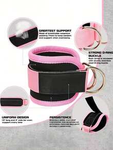 Adjustable D-Ring Ankle Strap With Support Function - Breathable Ankle Support, Suitable For Leg Training, Glute Kickbacks, Leg Extensions, Hip And Lower Body Exercises, Fitness Training, Gym Workouts, Home Workouts And More; Premium Sports And Fitness Accessory. - Multicolor - View 8