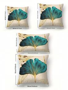 1pc Ginkgo Biloba Print Cushion Cover, Modern Throw Pillow Case, Pillow Insert Not Include, For Sofa, Home Decor - Multicolor - View 9