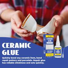 Lem Keramik 30ML dengan Ujung Nozzle Presisi, Perekat Instan Tahan Air dengan Kekuatan Tinggi dan Daya Rekat Cepat, Lem Perbaikan Cepat Kering untuk Keramik, Gerabah, Kaca, Plastik, Logam, Kayu, Kulit, dan Restorasi Rumah Tangga DIY. - Perekat Perbaikan Keramik - View 8