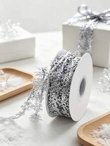 1pc Christmas Snowflake Ribbon, Christmas Gift Wrapping Ribbon, Multi-Color Christmas Decorative Ribbon, Suitable For Gift Wrapping, DIY Bow Making, Wreaths, Christmas Tree Decoration Accessories, Holiday Party Handmade Decoration Supplies - Multicolor - View 7