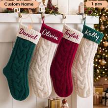 CFUNIQ Personalized Christmas Stockings, Customized Name Embroidered Socks, Suitable For Family Holiday Gifts, Christmas Decorations, Christmas Party Decor, Christmas Ornaments, Customized Gifts, Christmas Stockings, Knitted Christmas Stockings, Customized Christmas Stockings, 2026 Christmas Decorations, Surname Decorations, Family Christmas, Christmas Gift Socks, Holiday Decor, Fireplace Decor, Personalized Christmas, Christmas Home Decor - Multi-color 2 (Embroidery) - View 9