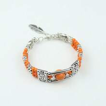 1pc Classic Bohemian Style Turquoise Bracelet - Orange - View 3