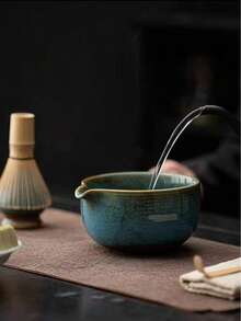 5 Styles/Complete Matcha Ceremony Set, 5 Styles To Choose From, Ceramic Matcha Bowl With Spout, Bamboo Broom And Broom Holder, - Multicolor - View 5